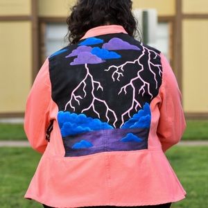 Painted denim jacket